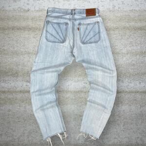 Vintage Y2K Levis Jeans 27x27 Regular Tapered Leg Fit Light Wash Orange Tab